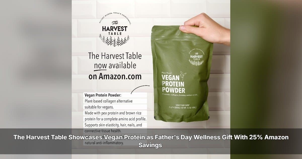 The Harvest Table Offers 25% Off Vegan Protein for Father's Day, Promoting Wellness Gifting