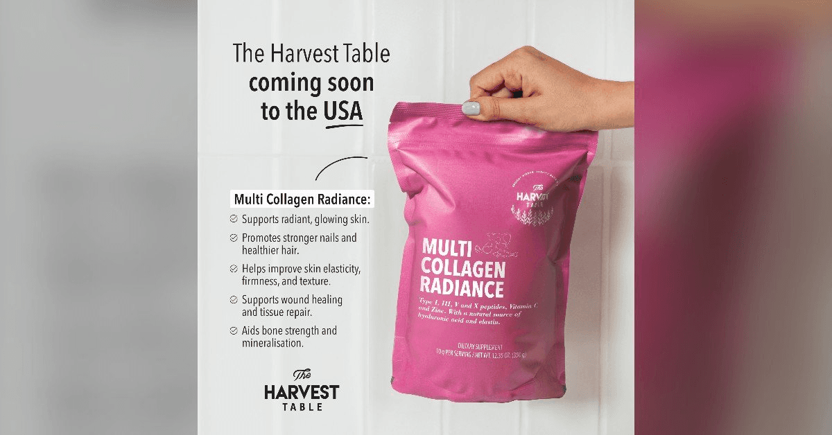 South African Wellness Brand The Harvest Table Expands to U.S. Market with Focus on Collagen and Whole-Food Nutrition