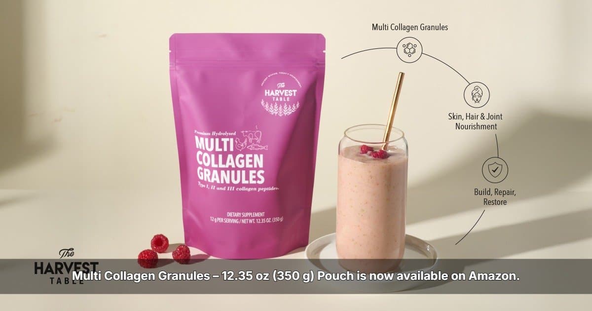 The Harvest Table Launches Multi Collagen Granules on Amazon for U.S. Consumers